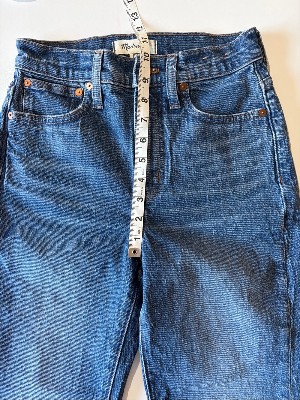 Madewell perfect vintage jeans medium wash denim women’s 24 waist 28 inseam - Picture 5 of 8